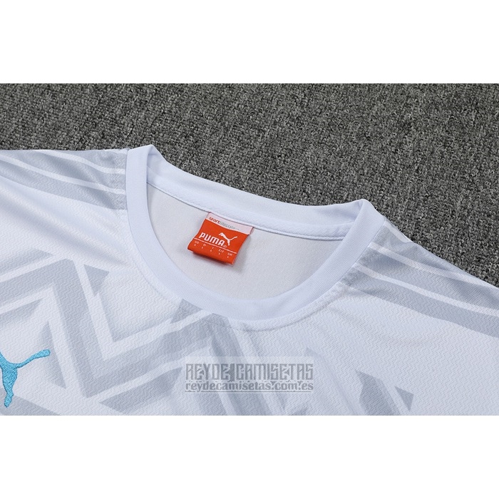Chandal del Olympique Marsella Manga Corta 2022-2023 Gris - Pantalon Corto